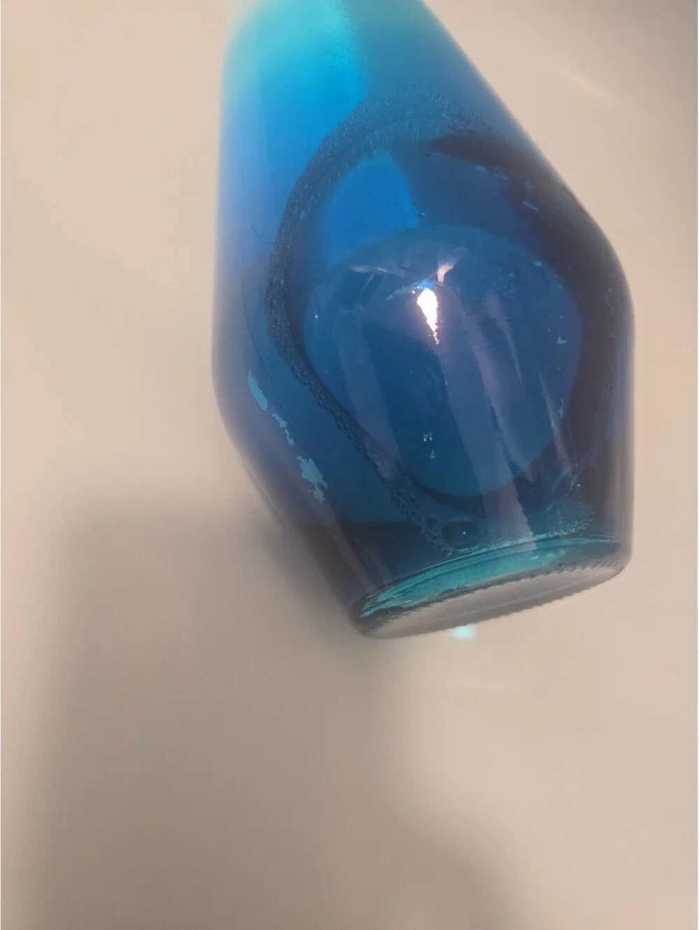 Lava Lite Replacement Globe Blue Liquid White Wax Motion Lamp Bottle 11